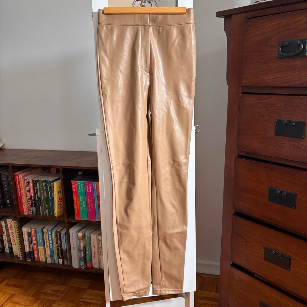 Babaton Caspian Tannin Vegan Leather Pant Size 2